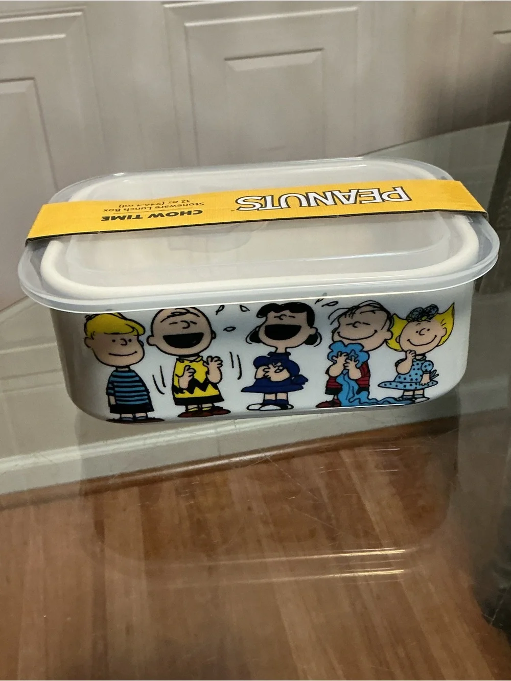 Peanuts Chow Time Stoneware Lunch Box 32oz Snoopy Charlie Brown Lucy Linus NEW